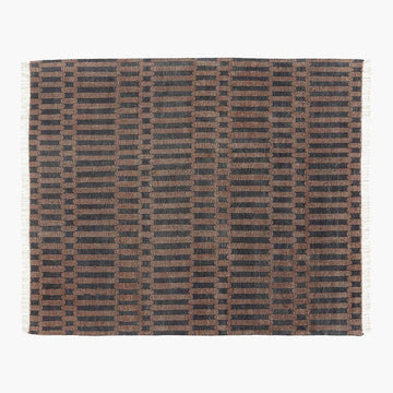 ESME Hand-Knotted Brown Turkish Wool Rug – Timeless Thick-Pile Oushak for Spacious Interiors