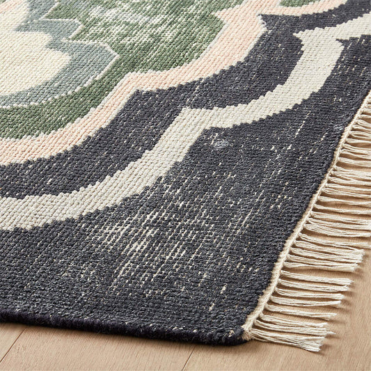 Hand-Knotted Allure Green Oushak Area Rug – Turkish Wool Rug with Thick, Soft Pile – Luxurious Large Carpet for Living Room or Bedroom