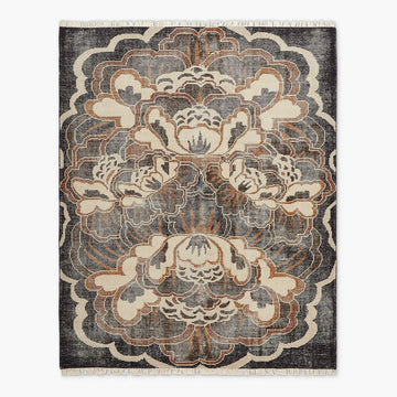 Hand-Knotted Allure Copper Oushak Wool Area Rug – Turkish Design with Thick, Soft Pile | Available in 7x10, 8x10, 9x12 Sizes
