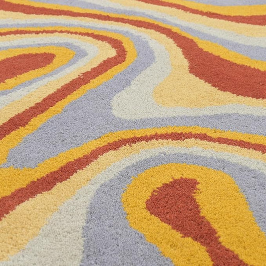 Handmade Irregular Shape Hand-Tufted Area Rug Custom for Living Room, Bedroom Contemporary Rug Gift for home