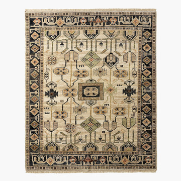 EROS Hand-Knotted Oushak Rug – Turkish Wool Area Rug in Taupe | Thick Pile, Soft Texture | Sizes 7x10, 8x10, 9x12