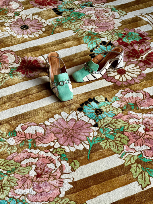 Hand-Tufted Designer Rug – 8' x 10' | Leopard Floral Border in  High-Quality Wool & Viscose | Understated Luxury for Modern Homes