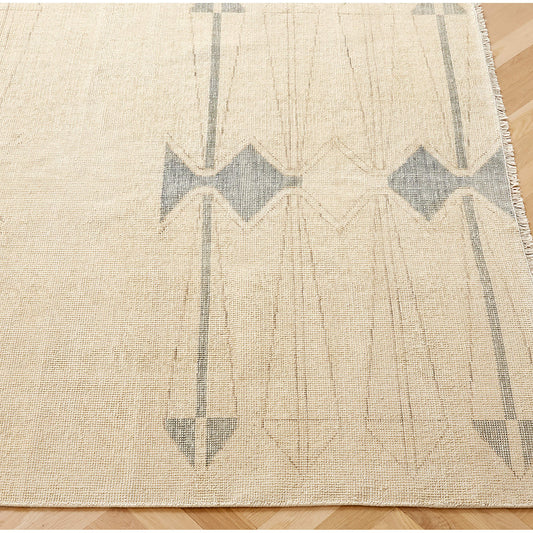 Luma Hand-Knotted Beige & Ivory Wool Rug – Premium New Zealand Wool, Turkish Design, Handmade Area Carpet for Living Room