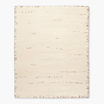 Hand-Knotted Marrin Ivory Wool Rug – Elegant New Zealand Wool Area Rug in Multiple Sizes for Modern Home Décor