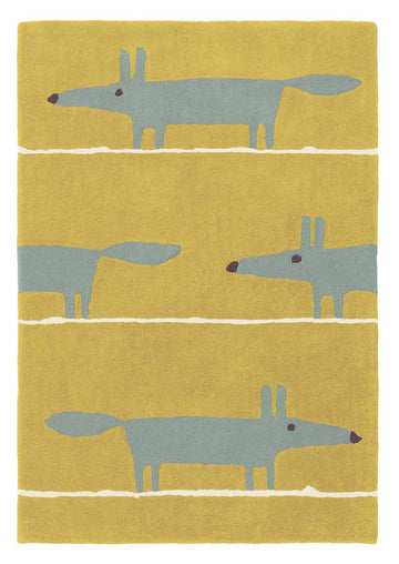 “Mr. Fox” Modern Abstract Handmade Rug – Hand-Tufted Designer Piece in 100% Thick Wool | Custom Area Rug for Living Room & Bedroom | Soft, Stylish & Gift-Ready