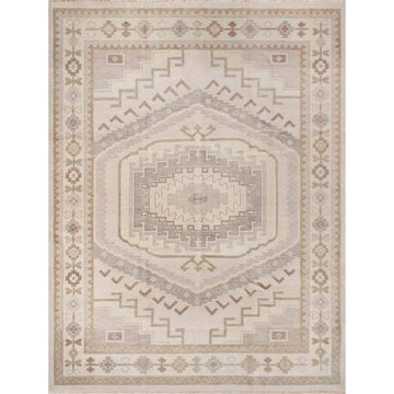 Handcrafted Harmony | Turkish Wool Rug in Natural Earthy Hues