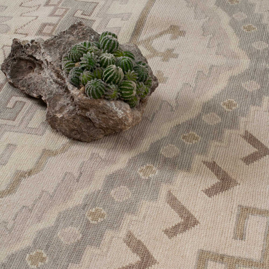 Handcrafted Harmony | Turkish Wool Rug in Natural Earthy Hues