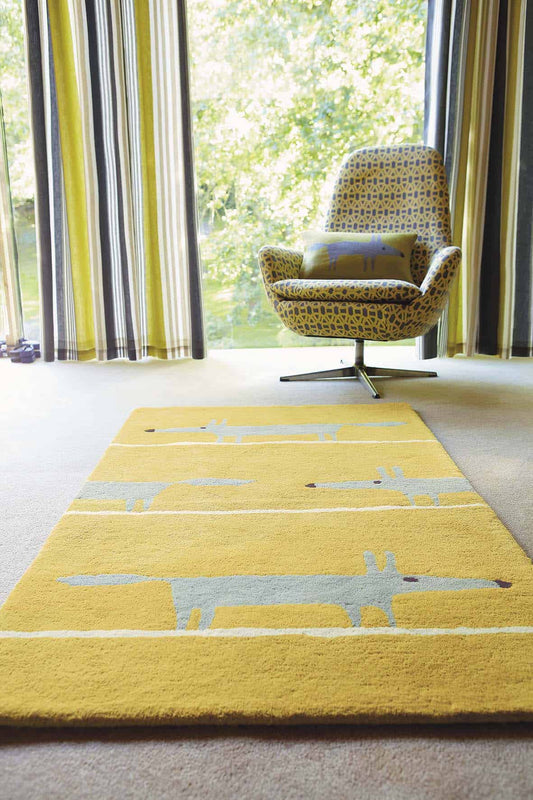 “Mr. Fox” Modern Abstract Handmade Rug – Hand-Tufted Designer Piece in 100% Thick Wool | Custom Area Rug for Living Room & Bedroom | Soft, Stylish & Gift-Ready