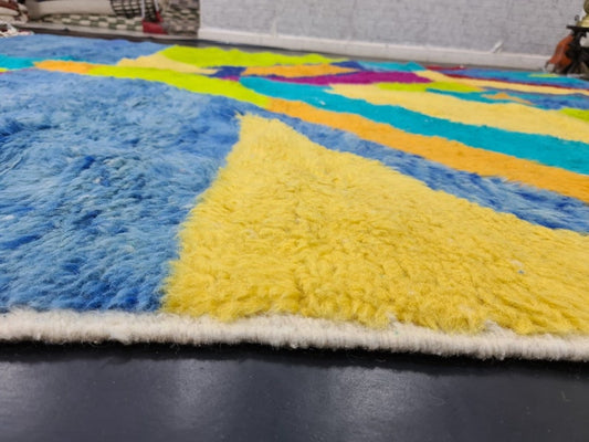 Delightful Premium Moroccan Wool Rugs Handmade Beni Ourain Rug, Colorful Berber Carpet
