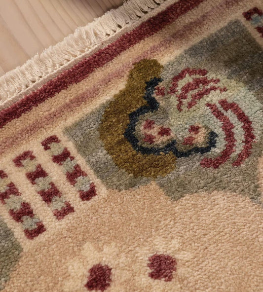 Modern Soho Oushak-Style Hand-Knotted Rug – Artisan Wool Area Carpet for Living Room Contemporary Rug