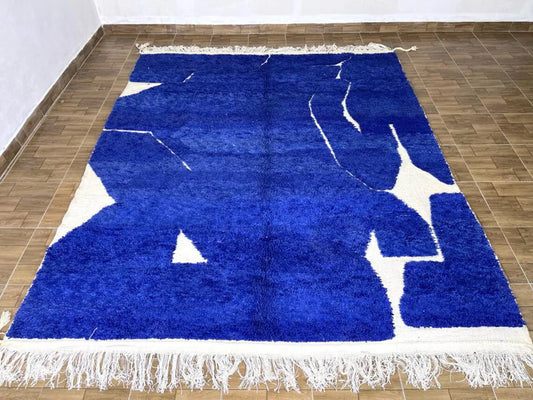 Authentic Vintage Beni Ourain Rug – Handwoven Moroccan Berber Elegance (8' x 10')