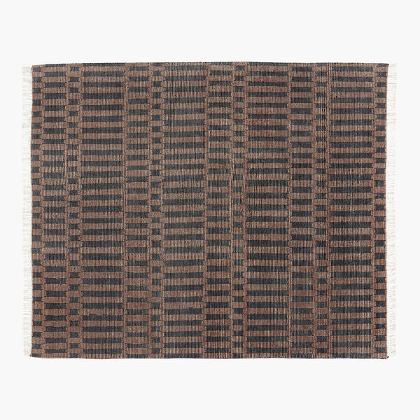 ESME Hand-Knotted Brown Turkish Wool Rug – Timeless Thick-Pile Oushak for Spacious Interiors