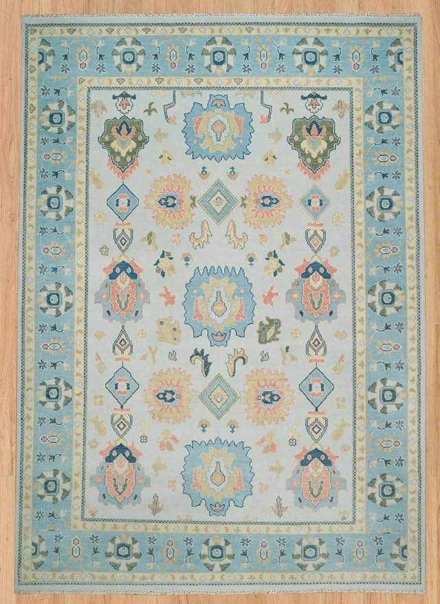 Modern Masterpieces | Modern Area Rugs | Oushak Rugs | Gray & Blue