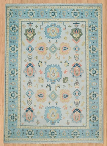 Modern Masterpieces | Modern Area Rugs | Oushak Rugs | Gray & Blue