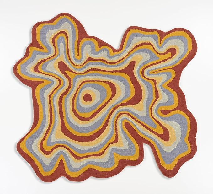 Handmade Irregular Shape Hand-Tufted Area Rug Custom for Living Room, Bedroom Contemporary Rug Gift for home