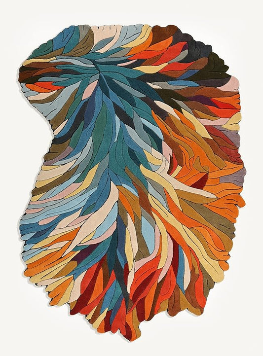 Handmade Irregular Shape Hand-Tufted Area Rug Custom for Living Room, Bedroom Contemporary Rug Gift for home