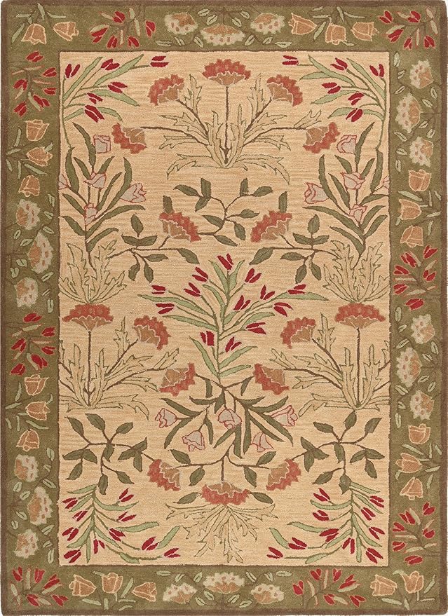 Hand-Tufted Modern  Floral Adeline Contemporary Rug 100% Wool Custom Area Rug High Quality for Living Room, Bedroom