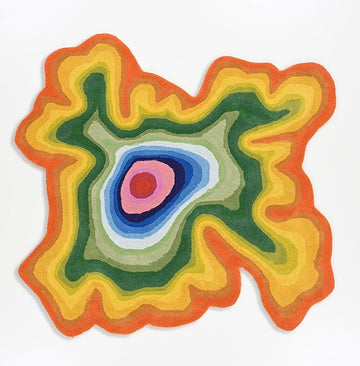 Irregular Shape Handmade  Hand-Tufted Area Rug Custom for Living Room, Bedroom Contemporary Rug Gift for home