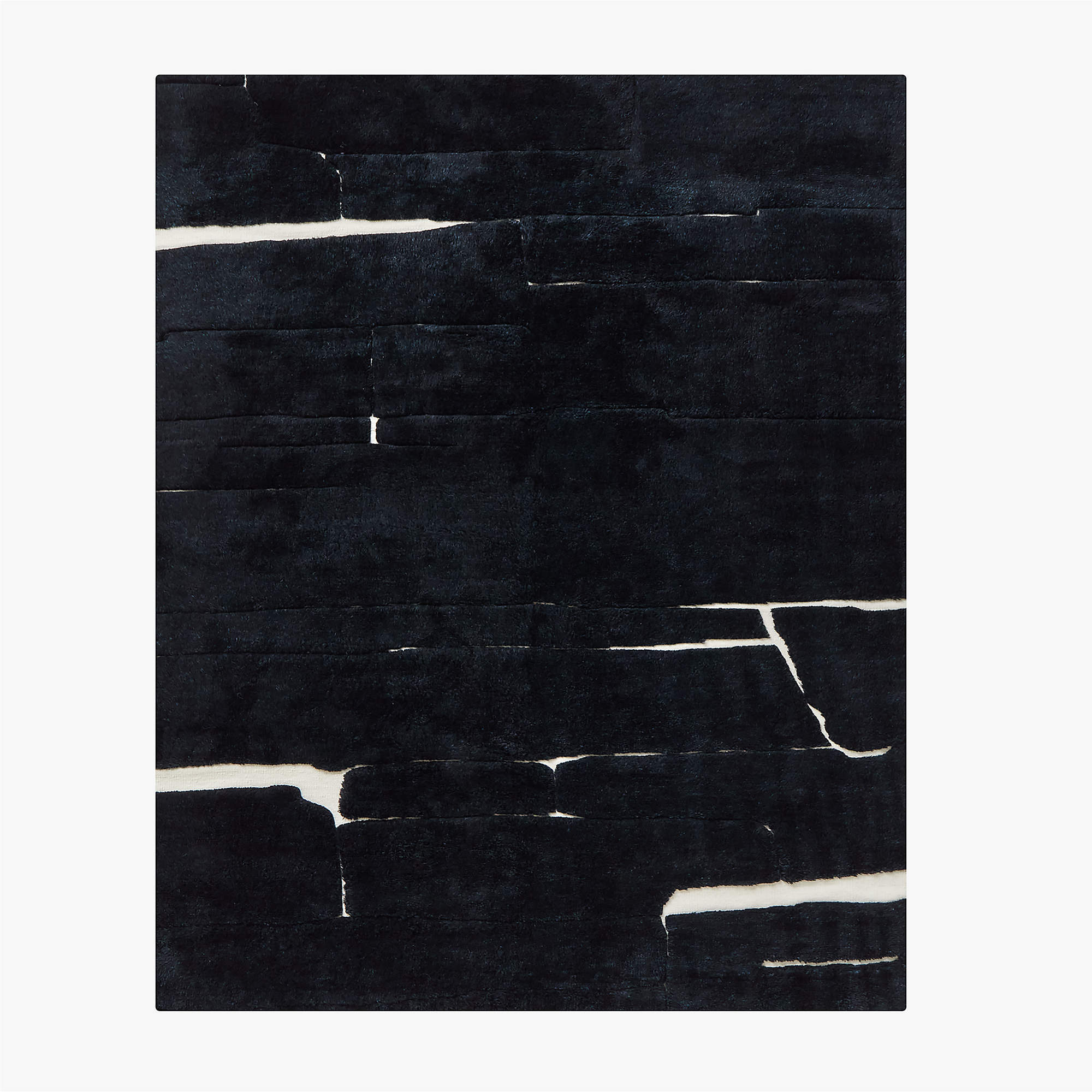 Hand-Knotted Copley Black and White Rug – Contemporary Abstract Stone Pattern for Sophisticated Interiors