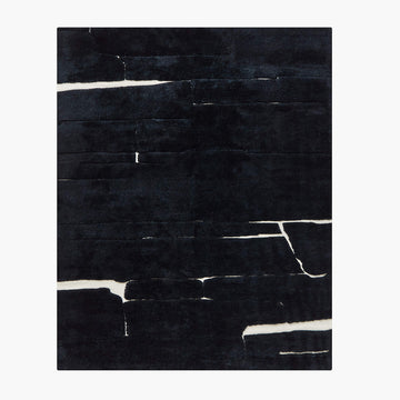 Hand-Knotted Copley Black and White Rug – Contemporary Abstract Stone Pattern for Sophisticated Interiors
