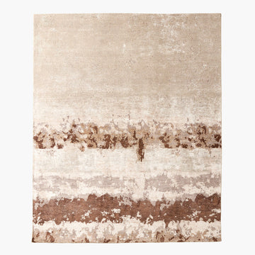 Isadore Hand-Knotted Taupe & Sienna Brown Wool-Viscose Area Rug – Traditional Vintage-Inspired Design (10' x 14')