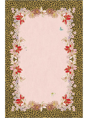 Hand-Tufted Designer Rug – 8' x 10' | Leopard Floral Border in  High-Quality Wool & Viscose | Understated Luxury for Modern Homes
