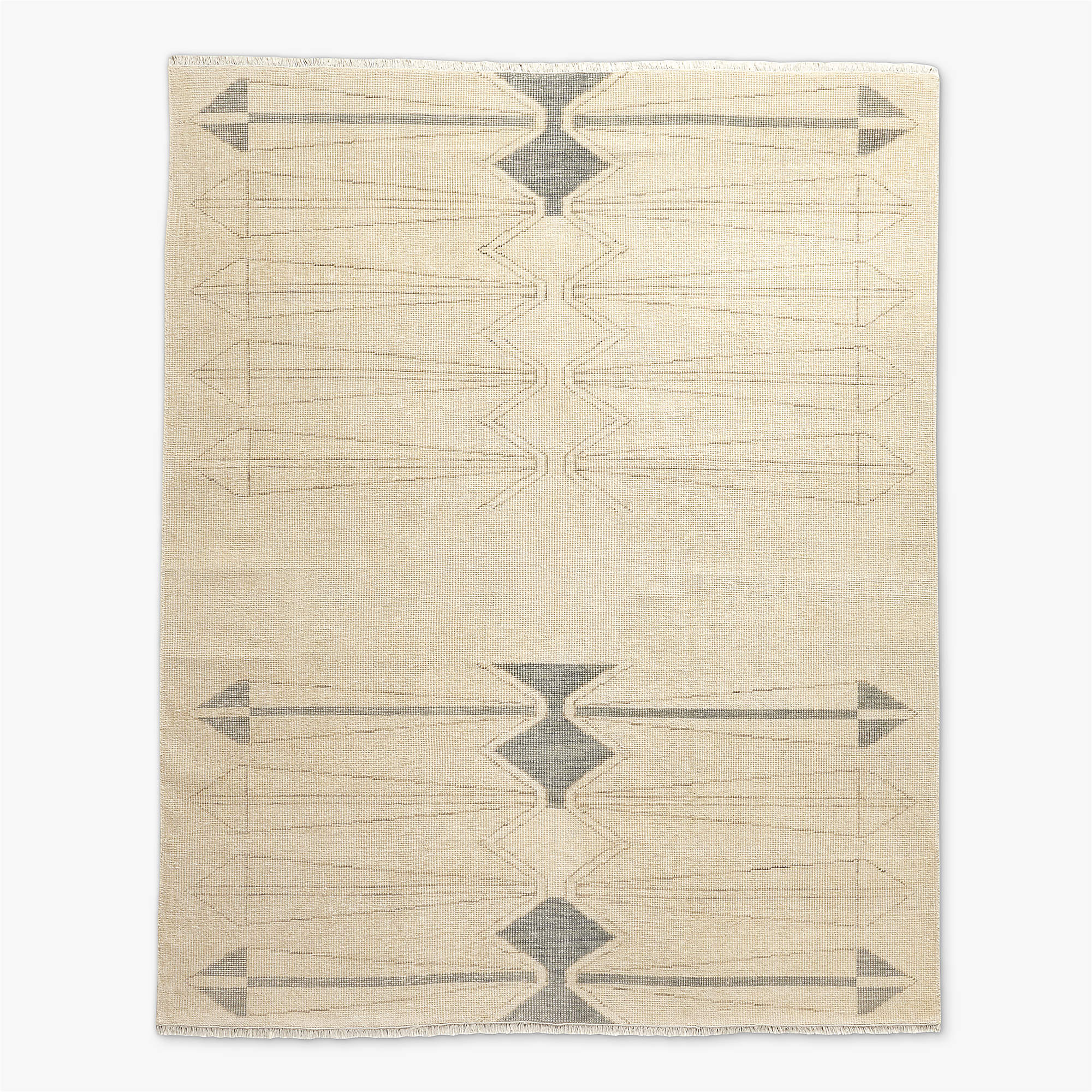 Luma Hand-Knotted Beige & Ivory Wool Rug – Premium New Zealand Wool, Turkish Design, Handmade Area Carpet for Living Room