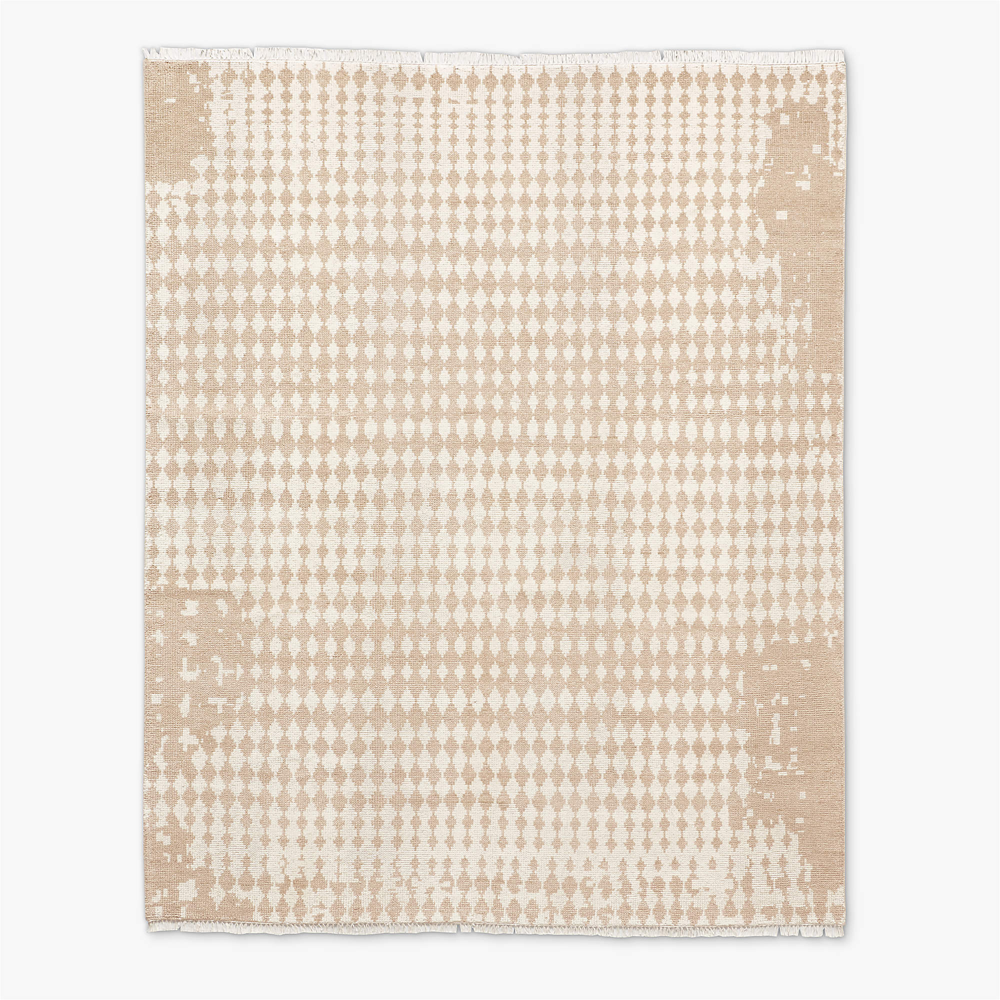 Hand-Knotted Neutro Wool Rug – Sand and Warm White Minimalist Design, Premium Wool Area Rug for Modern Homes