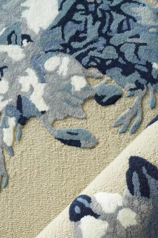 Modern Hand-Tufted Floral Designer Rug 100% Wool Area Rug High Quality for Living Room, Bedroom,