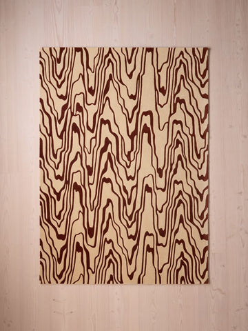 Minimal Contemporary Hand-Tufted Wool Griffiths Rug with Raised Line Texture