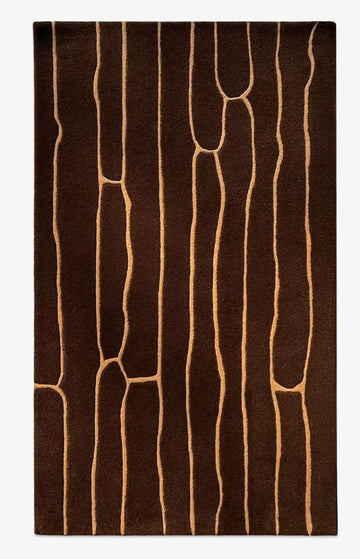 Abstract Vertical Line Hand-Tufted Wool Area Rug