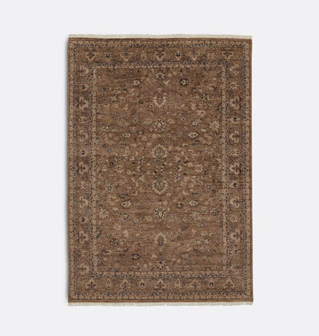Landon Hand-Knotted Wool Area Rug with Classic Floral Pattern