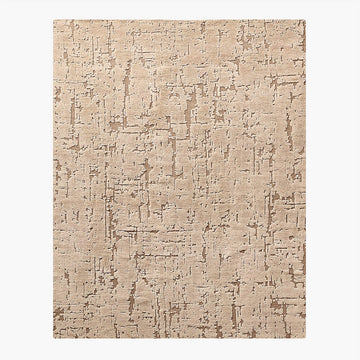 Adelle Hand-Knotted Wool Area Rug in Soft Beige Tones