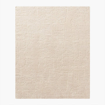 Adelle Hand-Knotted Wool Rug with Soft Ivory Textured Finish