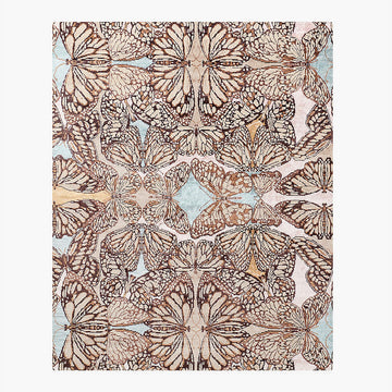 Papillio Hand-Knotted Wool Rug with Elegant Butterfly Pattern
