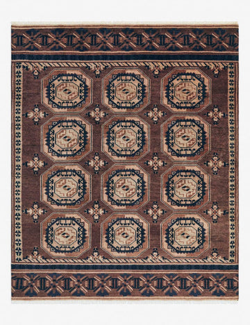 Caprice Hand-Knotted Wool Rug with Traditional Tribal Medallion Pattern