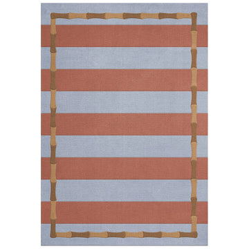 Minimal Contemporary Hand-Tufted Wool Area Rug with Balanced Stripe Design