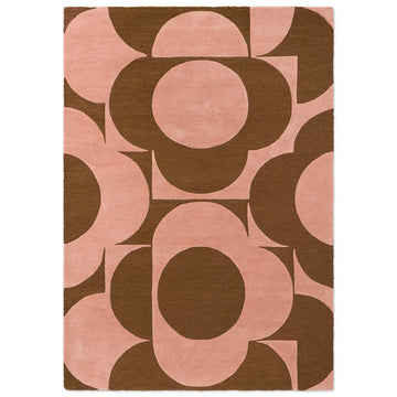 Luxury Retro-Inspired Geometric Circle Hand-Tufted Wool Statement Rug