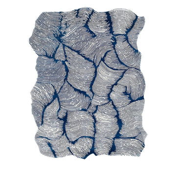 Premium Hand Tufted Abstract Line Art Rug Organic Rock Modern Statement Rug for Contemporary Home Design