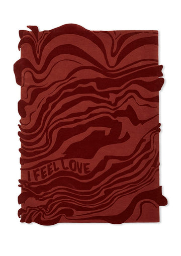 Modern Handmade Abstract Rug Flowing Wave Texture Wool Area Rug for Luxury Interior Styling