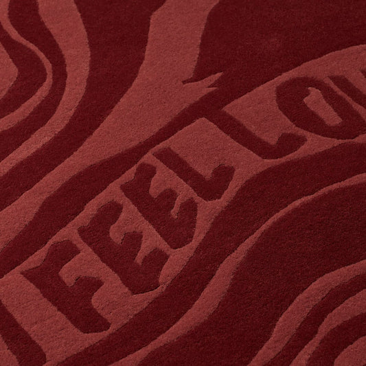 Modern Handmade Abstract Rug Flowing Wave Texture Wool Area Rug for Luxury Interior Styling