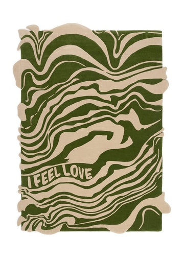 Premium Hand Tufted Modern Abstract Rug Sculpted Wave Lines and Artistic Contemporary Home Styling