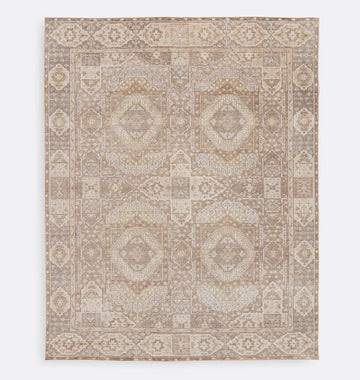 Vento Handcrafted Wool Rug in Warm Beige & Sand Tones