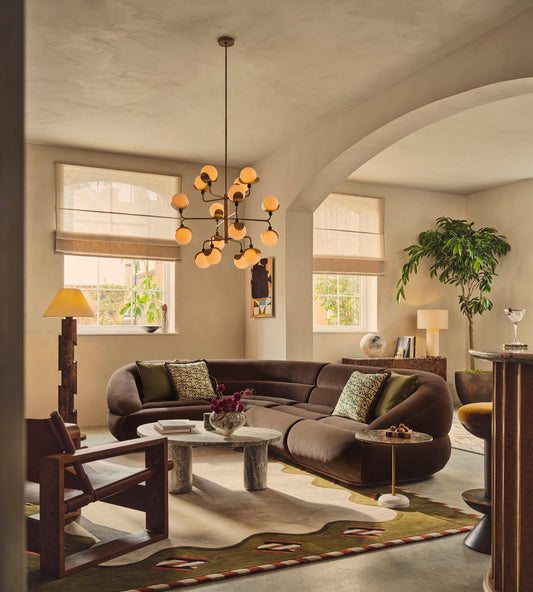 Atticus Modern Hand Tufted Sculpted Border Design Rug Luxury Wool Area Rug for Living Room and Bedroom Decor