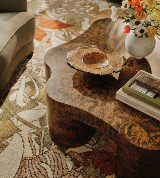 Esti Hand Knotted Vintage Botanical Floral Rug for Living Room Bedroom