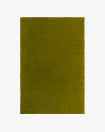 Milano Green Hand Tufted Wool Rug – Luxury Solid Minimalist Plush Area Rug