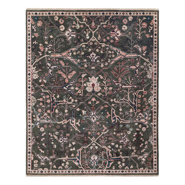 Roseberry Hand Knotted Classic Oriental Floral Motif Rug