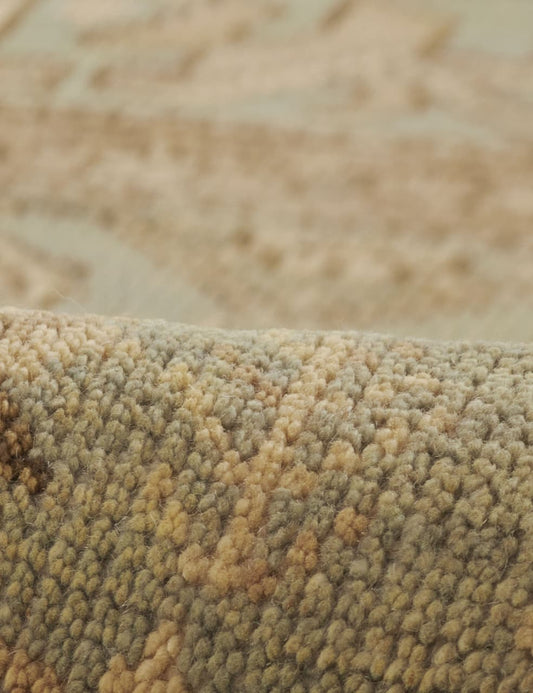 Ramina Hand Knotted Vintage Inspired Rug in Soft Green Tones