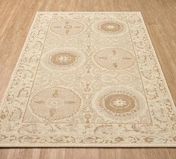 Alanya Hand Knotted Soft Neutral Contemporary Rug