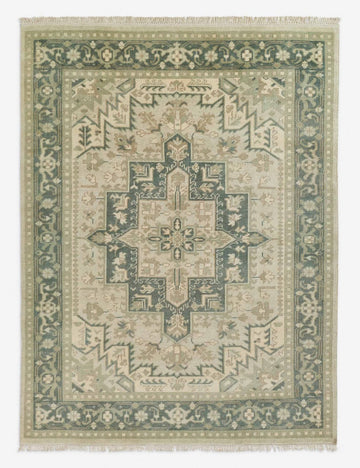 Isandro Hand Knotted Oriental Floral Wool Rug